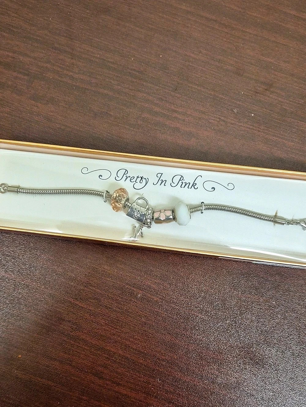 Pretty In Pink Charm Bracelet Pink & Silver NWT